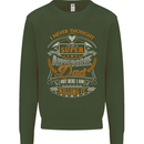 Super Awesome Dad Funny Fathers Day Mens Sweatshirt Jumper Forest Green