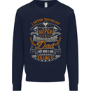 Super Awesome Dad Funny Fathers Day Mens Sweatshirt Jumper Navy Blue