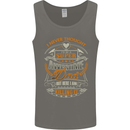 Super Awesome Dad Funny Fathers Day Mens Vest Tank Top Charcoal