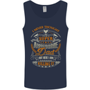 Super Awesome Dad Funny Fathers Day Mens Vest Tank Top Navy Blue