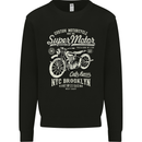Super Motor Cafe Racer Motorcycle Biker Kids Sweatshirt Jumper Black