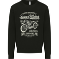 Super Motor Cafe Racer Motorcycle Biker Mens Sweatshirt Jumper Black