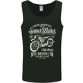 Super Motor Cafe Racer Motorcycle Biker Mens Vest Tank Top Black