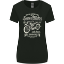 Super Motor Cafe Racer Motorcycle Biker Womens Wider Cut T-Shirt Black