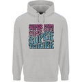 Super Mum Wife Teacher Childrens Kids Hoodie Sports Grey