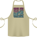 Super Mum Wife Teacher Cotton Apron 100% Organic Khaki
