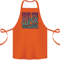 Super Mum Wife Teacher Cotton Apron 100% Organic Orange