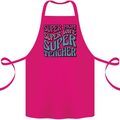 Super Mum Wife Teacher Cotton Apron 100% Organic Pink