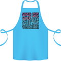Super Mum Wife Teacher Cotton Apron 100% Organic Turquoise