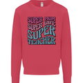 Super Mum Wife Teacher Kids Sweatshirt Jumper Heliconia