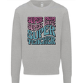 Super Mum Wife Teacher Kids Sweatshirt Jumper Sports Grey