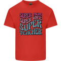 Super Mum Wife Teacher Kids T-Shirt Childrens Red