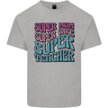 Super Mum Wife Teacher Mens Cotton T-Shirt Tee Top Sports Grey