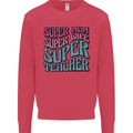 Super Mum Wife Teacher Mens Sweatshirt Jumper Heliconia