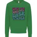 Super Mum Wife Teacher Mens Sweatshirt Jumper Irish Green
