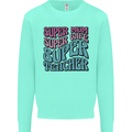 Super Mum Wife Teacher Mens Sweatshirt Jumper Peppermint