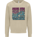 Super Mum Wife Teacher Mens Sweatshirt Jumper Sand