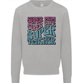 Super Mum Wife Teacher Mens Sweatshirt Jumper Sports Grey