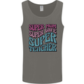 Super Mum Wife Teacher Mens Vest Tank Top Charcoal