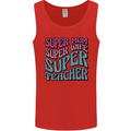 Super Mum Wife Teacher Mens Vest Tank Top Red