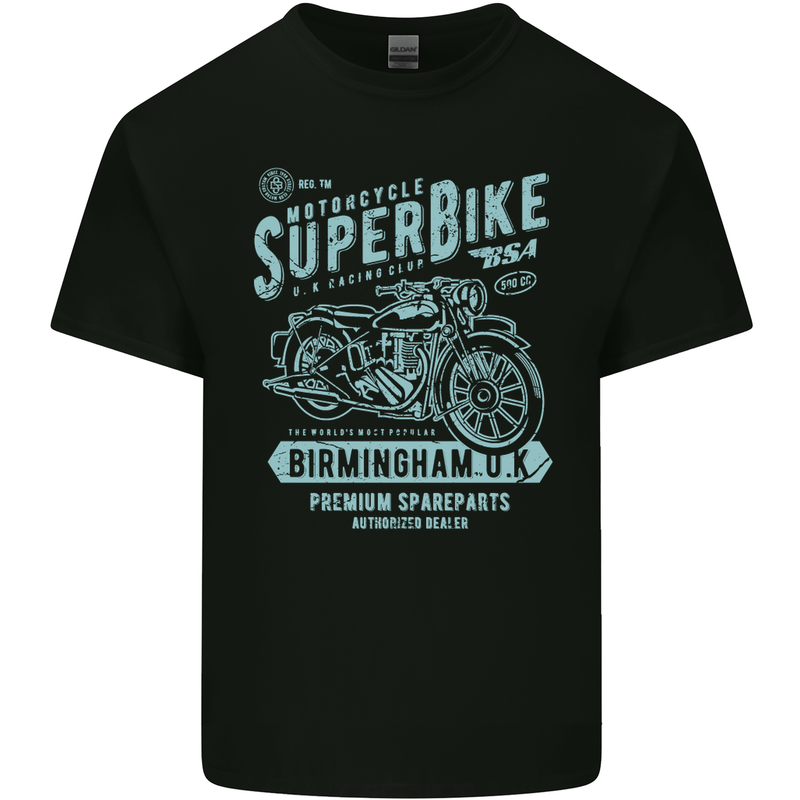 Superbike Birmingham Motorcycle Biker Kids T-Shirt Childrens Black