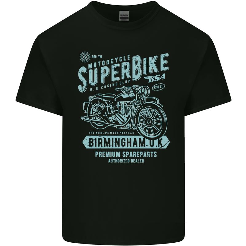 Superbike Birmingham Motorcycle Biker Mens Cotton T-Shirt Tee Top Black