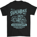 Superbike Birmingham Motorcycle Biker Mens T-Shirt Cotton Gildan Black