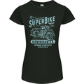 Superbike Birmingham Motorcycle Biker Womens Petite Cut T-Shirt Black