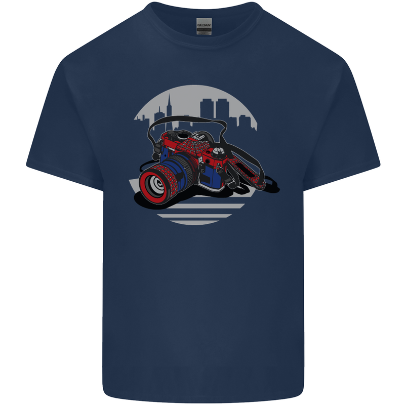 Superhero Camera Photography Photorapher Kids T-Shirt Childrens Navy Blue