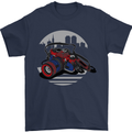 Superhero Camera Photography Photorapher Mens T-Shirt Cotton Gildan Navy Blue