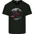 Superhero Camera Photography Photorapher Mens V-Neck Cotton T-Shirt Black
