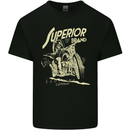 Superior Brand Motorbike Biker Motorcycle Mens Cotton T-Shirt Tee Top Black
