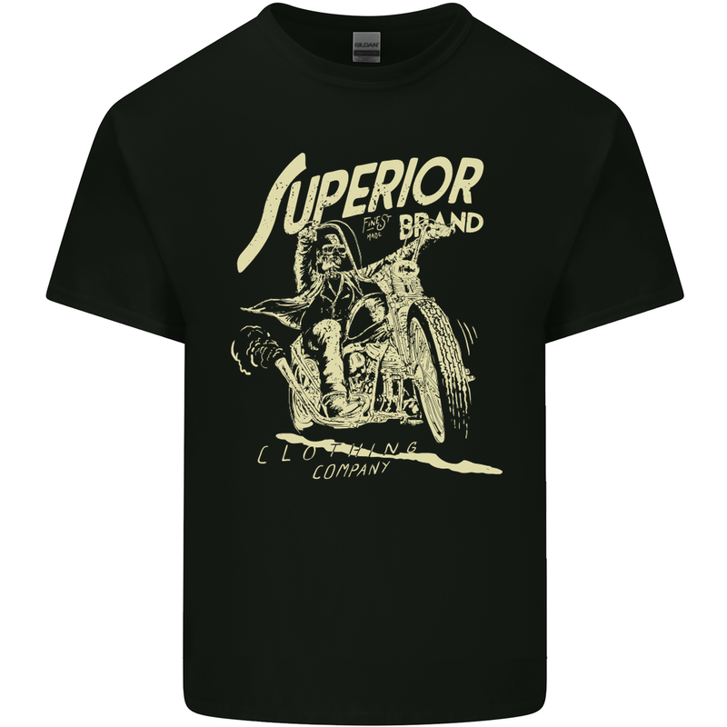 Superior Brand Motorbike Biker Motorcycle Mens Cotton T-Shirt Tee Top Black