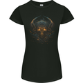 Superior Skull SCI-FI Demon Fantasy Womens Petite Cut T-Shirt Black