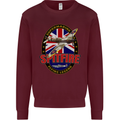 Supermarine Spitfire Flying Legend Kids Sweatshirt Jumper Maroon