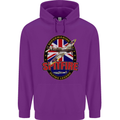 Supermarine Spitfire Flying Legend Mens 80% Cotton Hoodie Purple