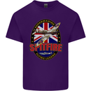 Supermarine Spitfire Flying Legend Mens Cotton T-Shirt Tee Top Purple