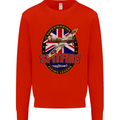 Supermarine Spitfire Flying Legend Mens Sweatshirt Jumper Bright Red