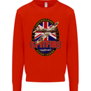 Supermarine Spitfire Flying Legend Mens Sweatshirt Jumper Bright Red