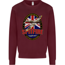 Supermarine Spitfire Flying Legend Mens Sweatshirt Jumper Maroon