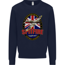 Supermarine Spitfire Flying Legend Mens Sweatshirt Jumper Navy Blue