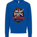 Supermarine Spitfire Flying Legend Mens Sweatshirt Jumper Royal Blue