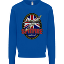 Supermarine Spitfire Flying Legend Mens Sweatshirt Jumper Royal Blue