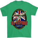 Supermarine Spitfire Flying Legend Mens T-Shirt Cotton Gildan Irish Green