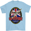 Supermarine Spitfire Flying Legend Mens T-Shirt Cotton Gildan Light Blue