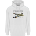 Supermarine Spitfire Infopic Childrens Kids Hoodie White