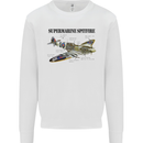Supermarine Spitfire Infopic Mens Sweatshirt Jumper White