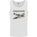 Supermarine Spitfire Infopic Mens Vest Tank Top White