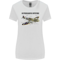 Supermarine Spitfire Infopic Womens Wider Cut T-Shirt White