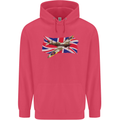 Supermarine Spitfire with the Union Jack Childrens Kids Hoodie Heliconia